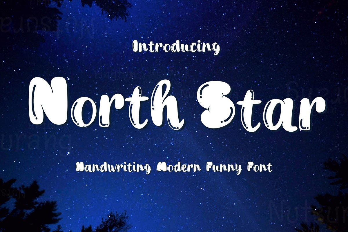 Beispiel einer North Star Regular-Schriftart