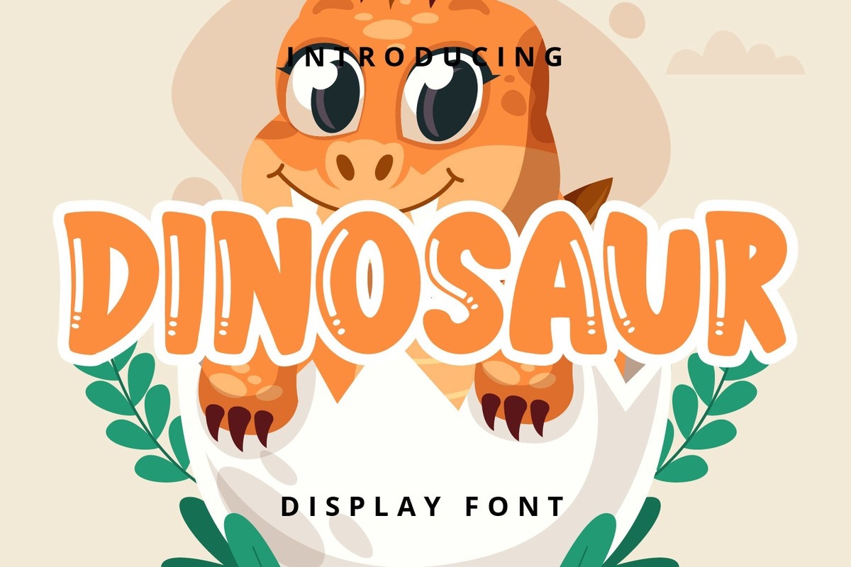 Beispiel einer Dinosaur-Schriftart