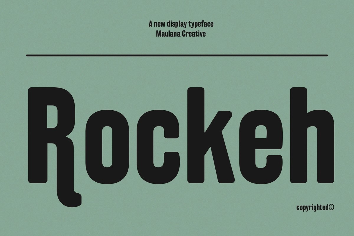 Beispiel einer Rockeh-Schriftart