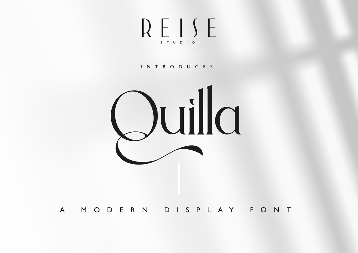Beispiel einer Quilla-Schriftart