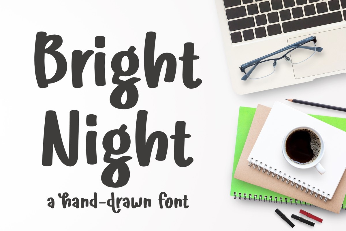 Beispiel einer Bright Night Regular-Schriftart