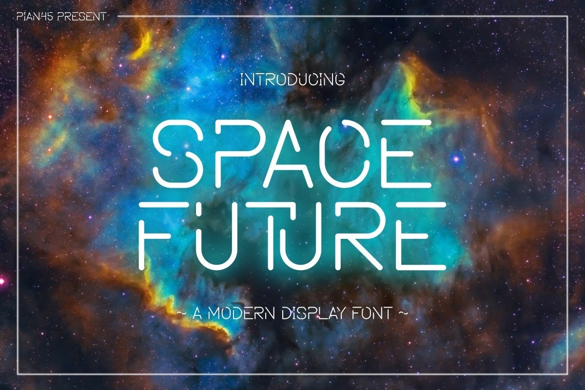Beispiel einer Space Future-Schriftart