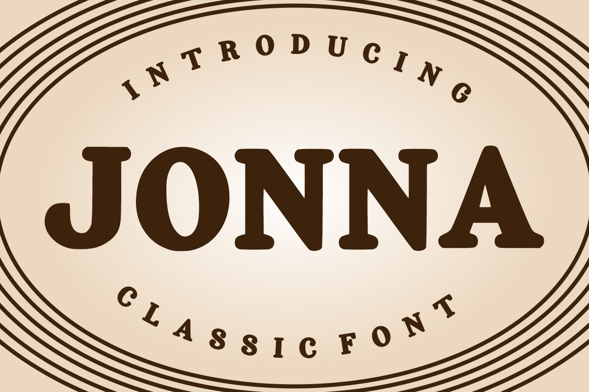 Beispiel einer Jonna-Schriftart