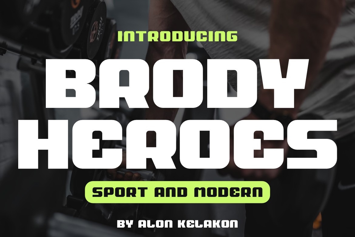 Beispiel einer Brody Heroes Regular-Schriftart