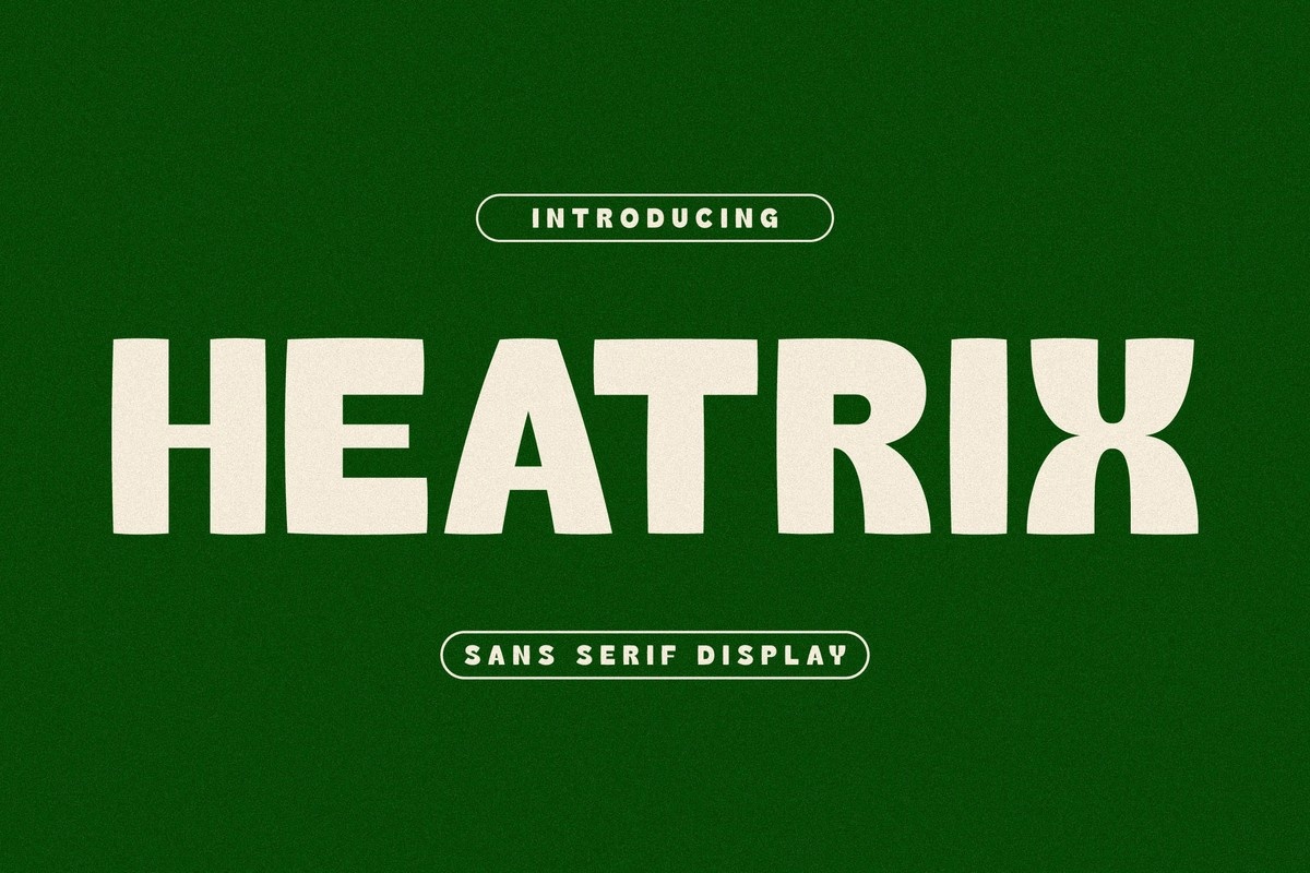 Beispiel einer Heatrix-Schriftart