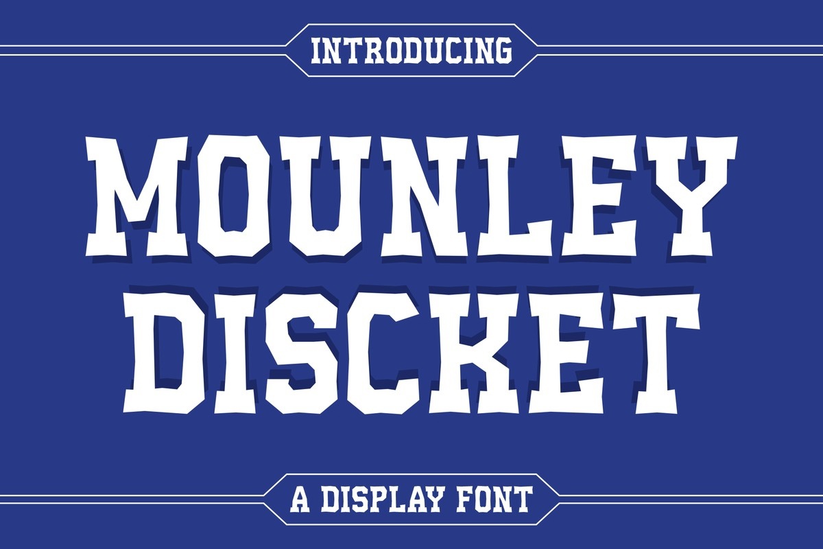 Beispiel einer Mounley Discket-Schriftart