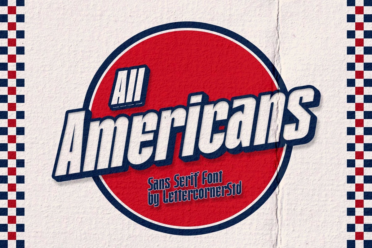 Beispiel einer All Americans Regular-Schriftart