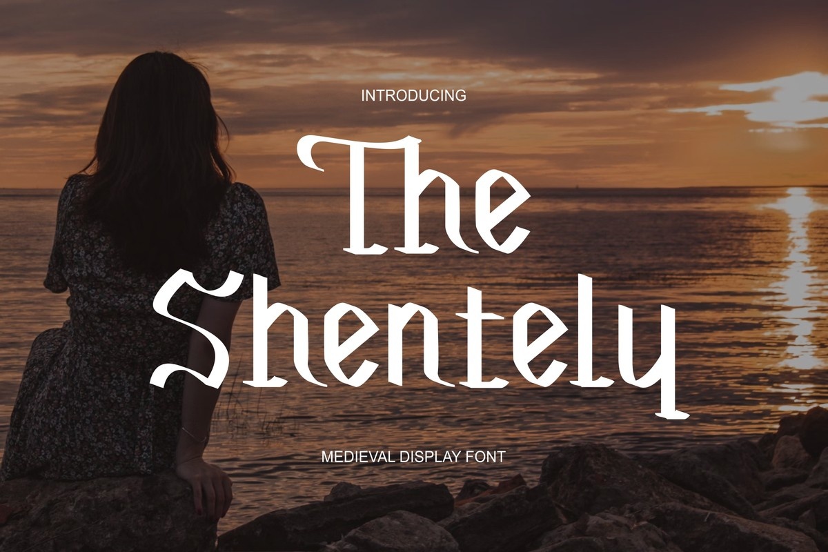 Beispiel einer The Shentely-Schriftart