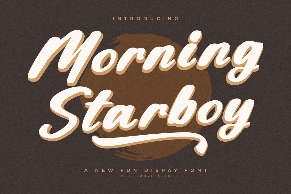 Beispiel einer Morning Starboy-Schriftart