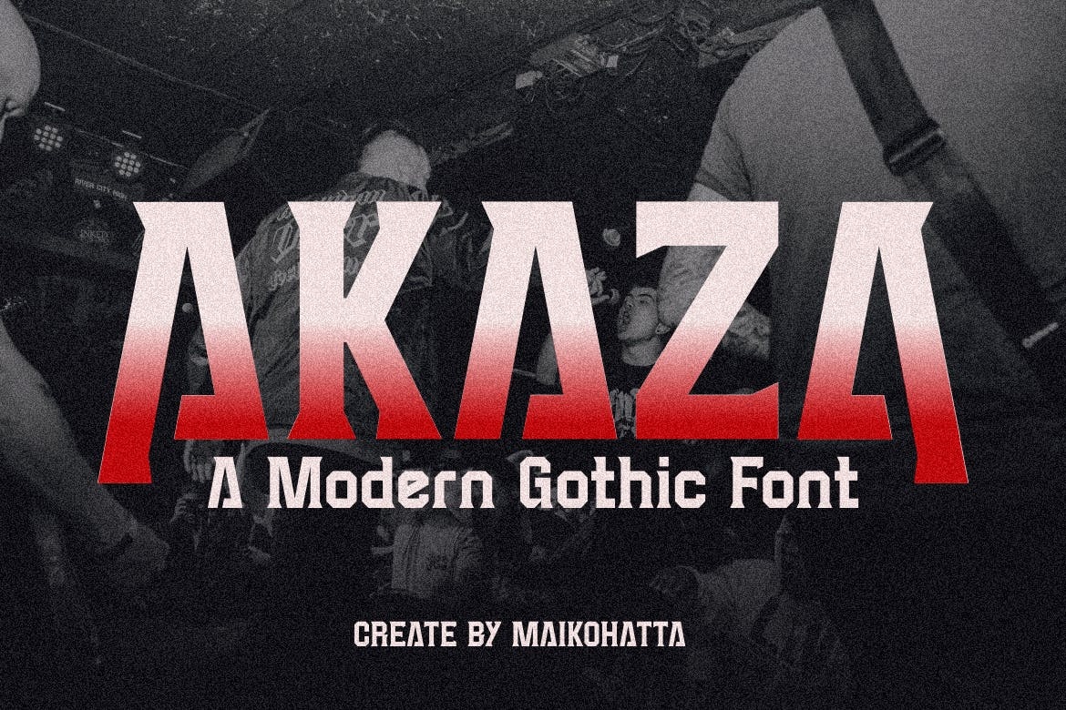 Beispiel einer Akaza Regular-Schriftart