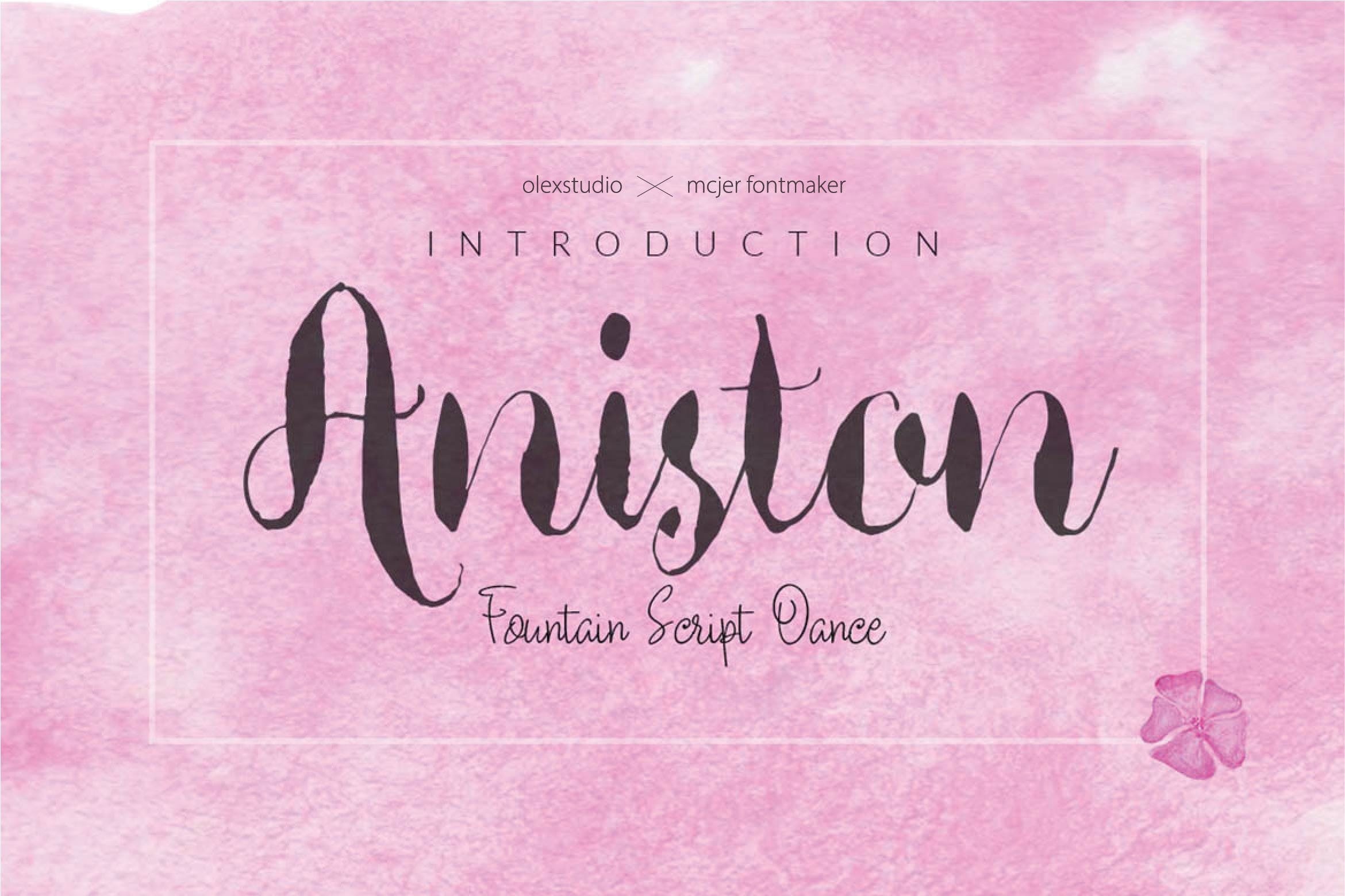 Beispiel einer Aniston-Schriftart