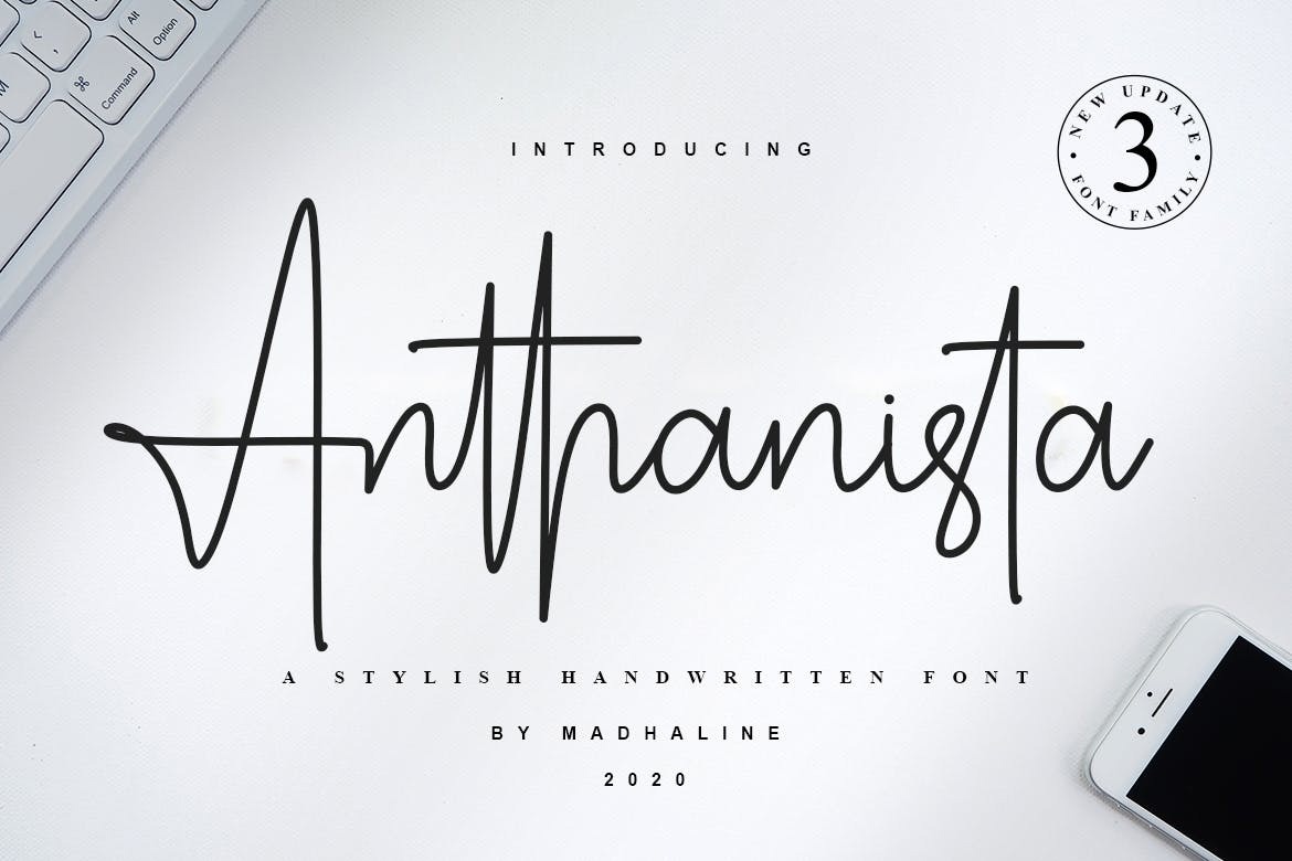 Beispiel einer Anthanista-Schriftart