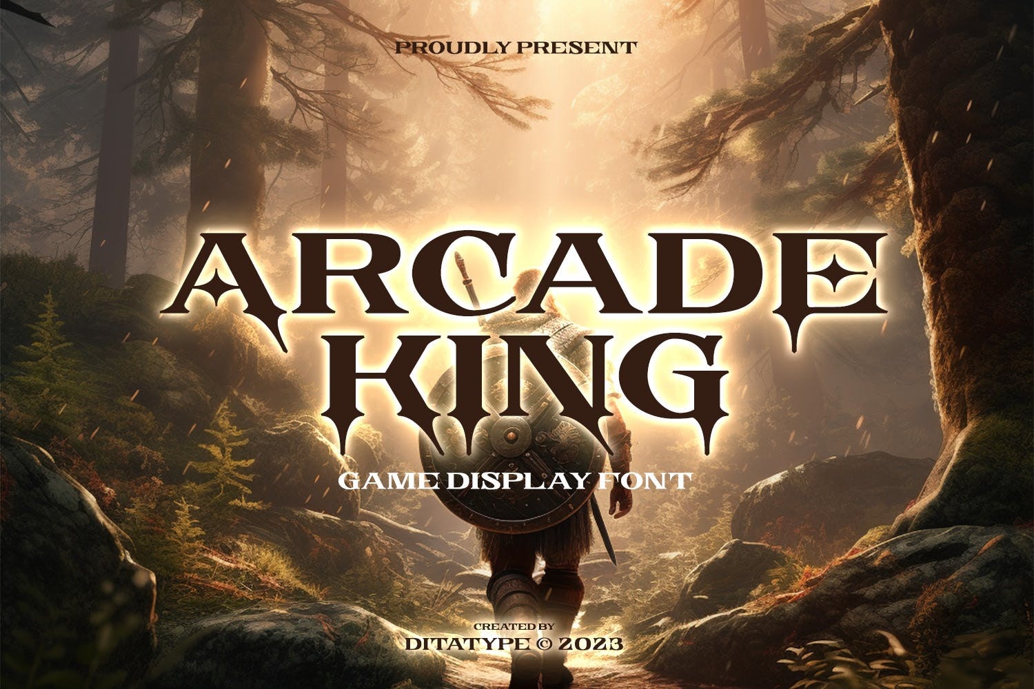 Beispiel einer Arcade King-Schriftart