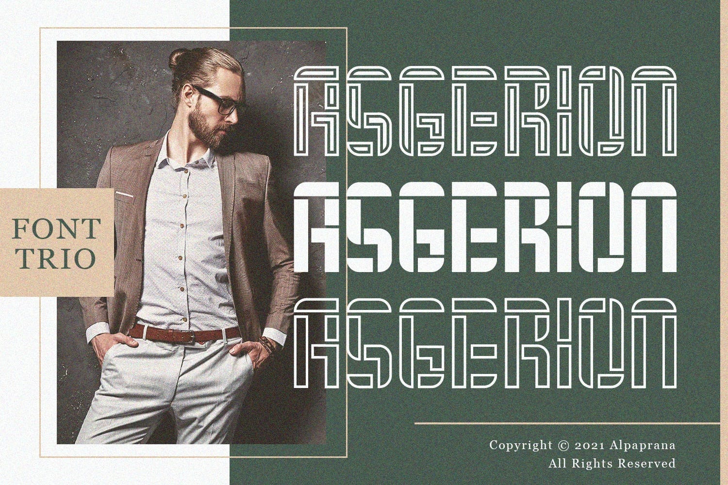 Beispiel einer Asgerion Regular-Schriftart