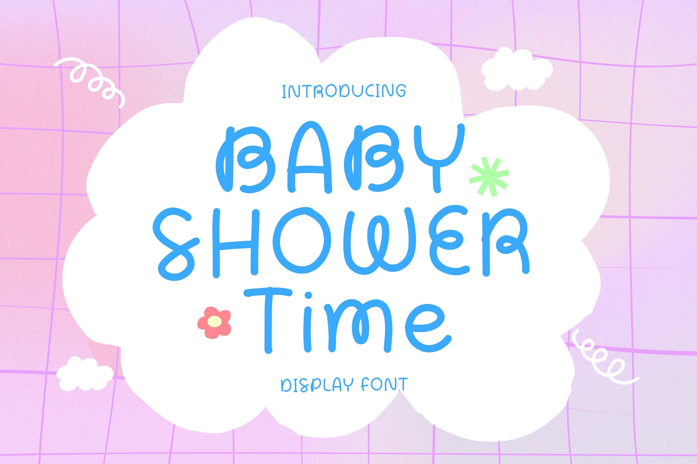 Beispiel einer Baby Shower Time-Schriftart