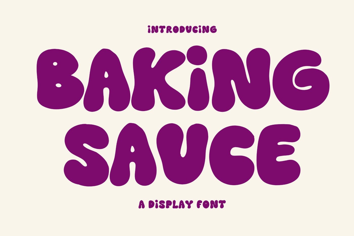 Beispiel einer Baking Sauce-Schriftart