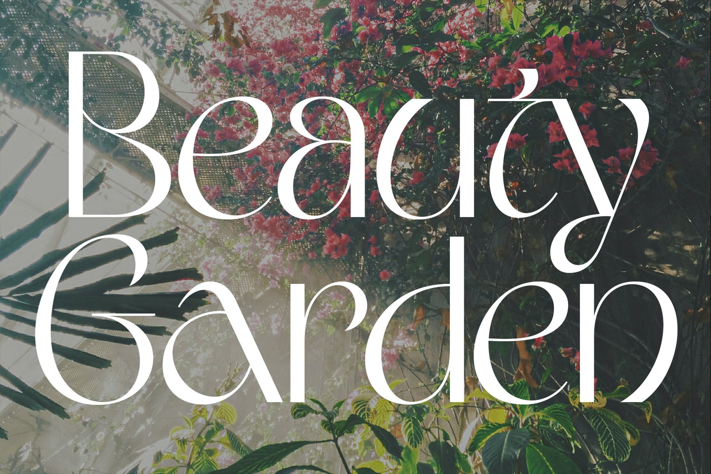Beispiel einer Beauty Garden-Schriftart