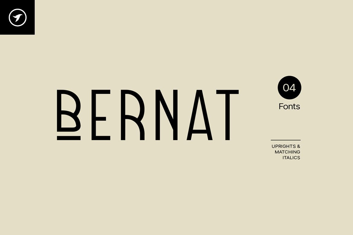 Beispiel einer Bernat Bold-Schriftart