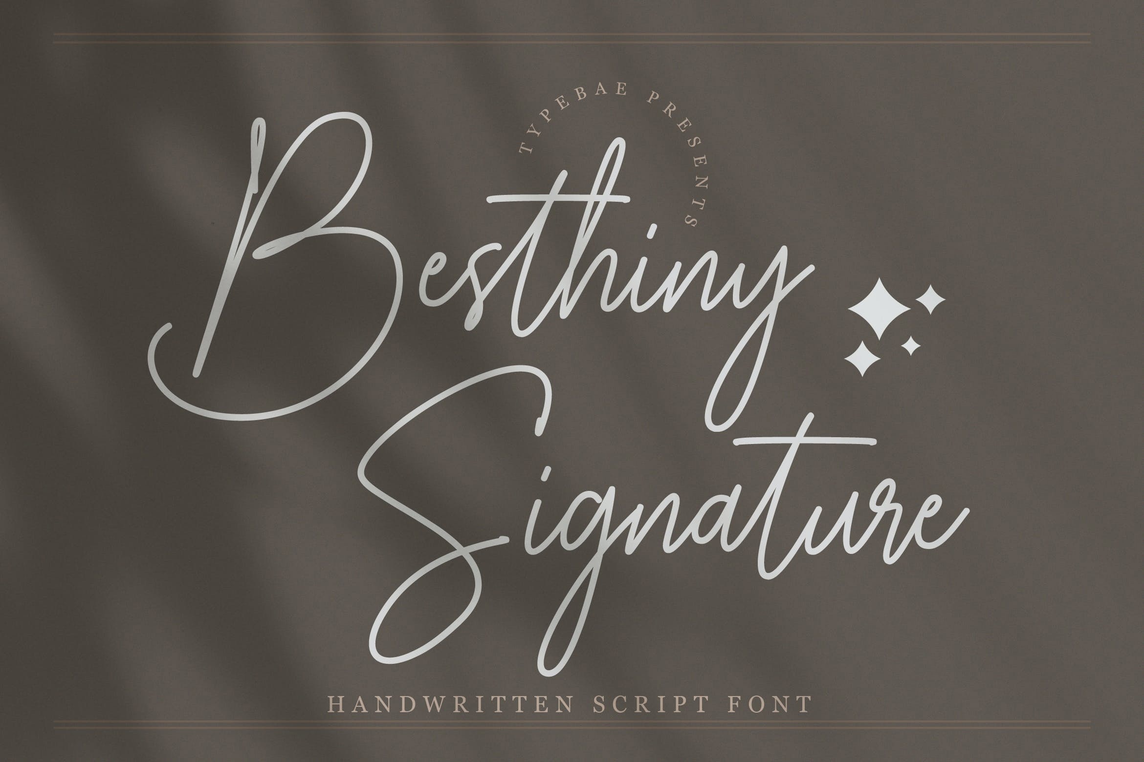 Beispiel einer Besthiny Signature Regular-Schriftart