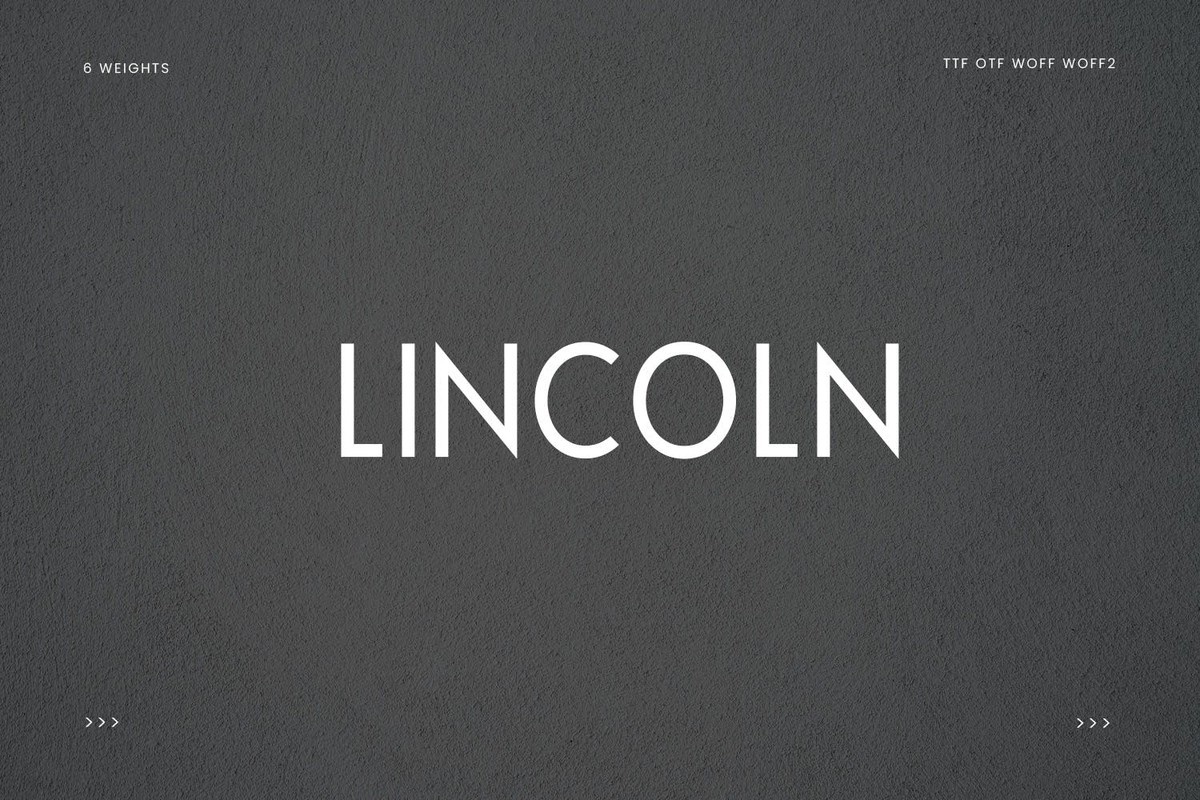 Beispiel einer Lincoln Display-Schriftart