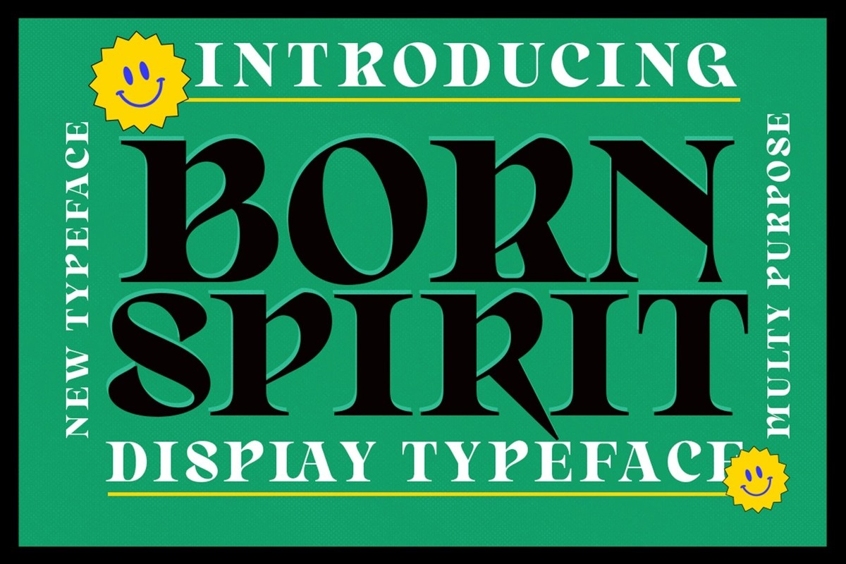 Beispiel einer Born Spirit Regular-Schriftart