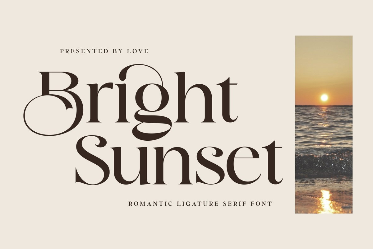 Beispiel einer Bright Sunset-Schriftart