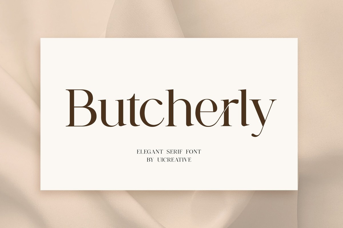 Beispiel einer Butcherly-Schriftart