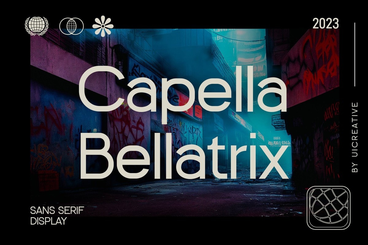 Beispiel einer Capella Bellatrix-Schriftart