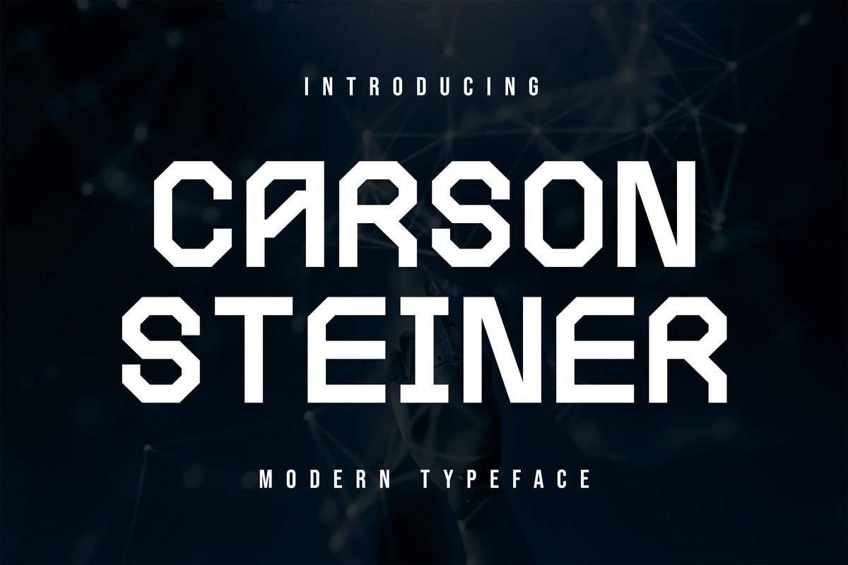 Beispiel einer Carson Steiner-Schriftart