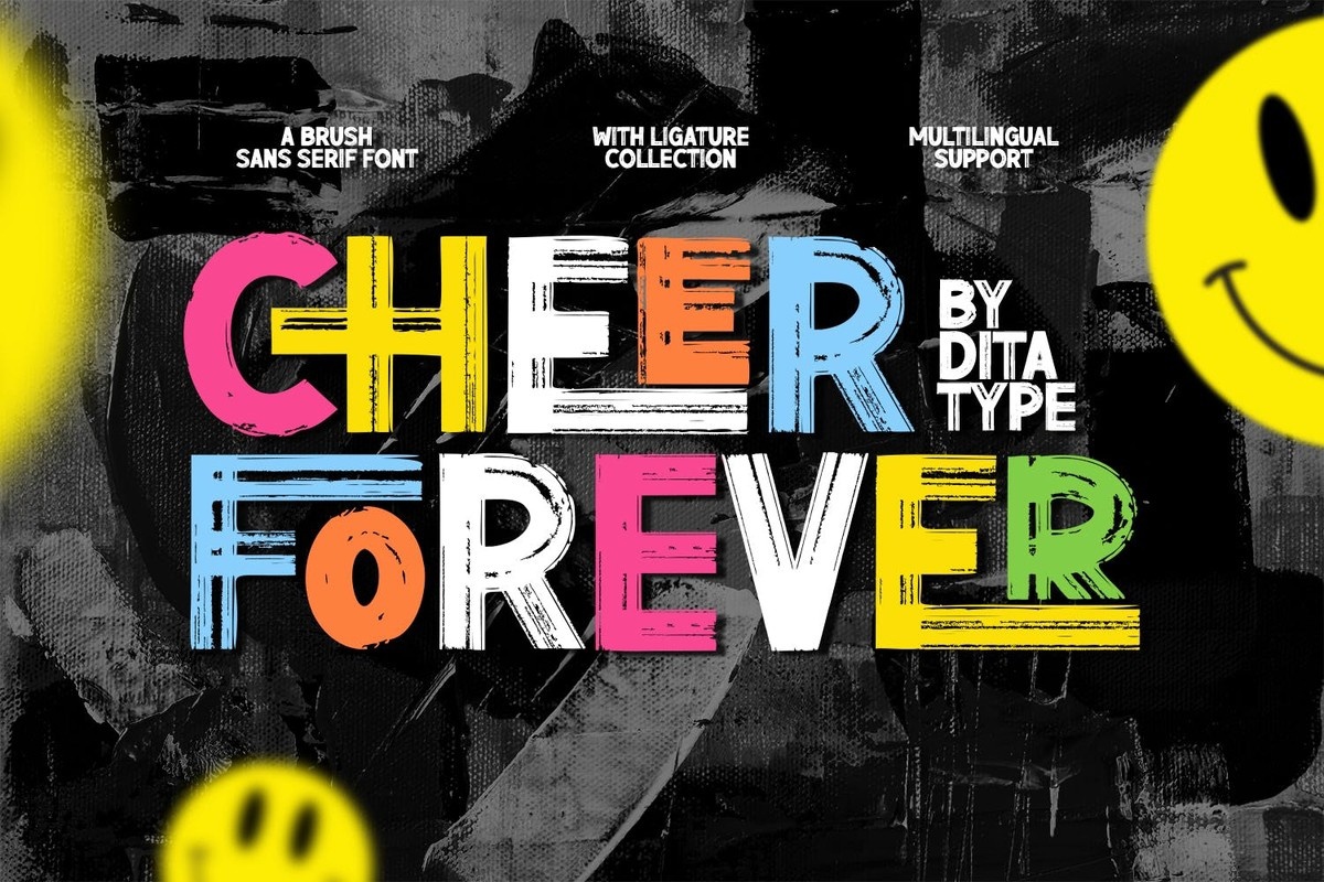 Beispiel einer Cheer Forever Regular-Schriftart