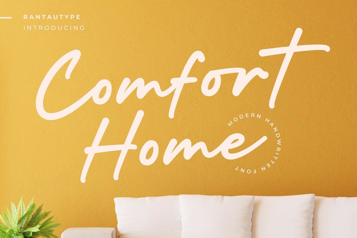 Beispiel einer Comfort Home-Schriftart