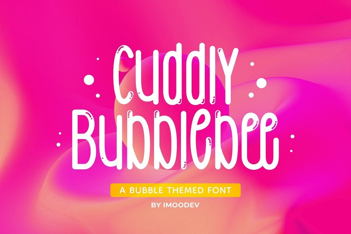Beispiel einer Cuddly Bubblebee-Schriftart