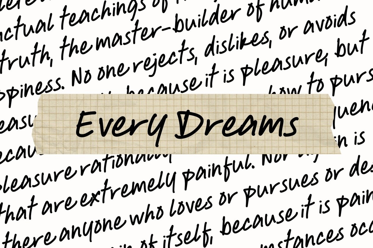 Beispiel einer Every Dreams Regular-Schriftart