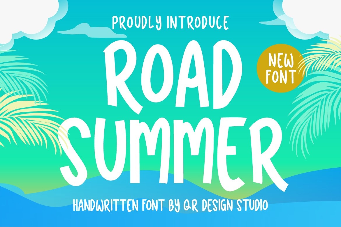 Beispiel einer Road Summer-Schriftart