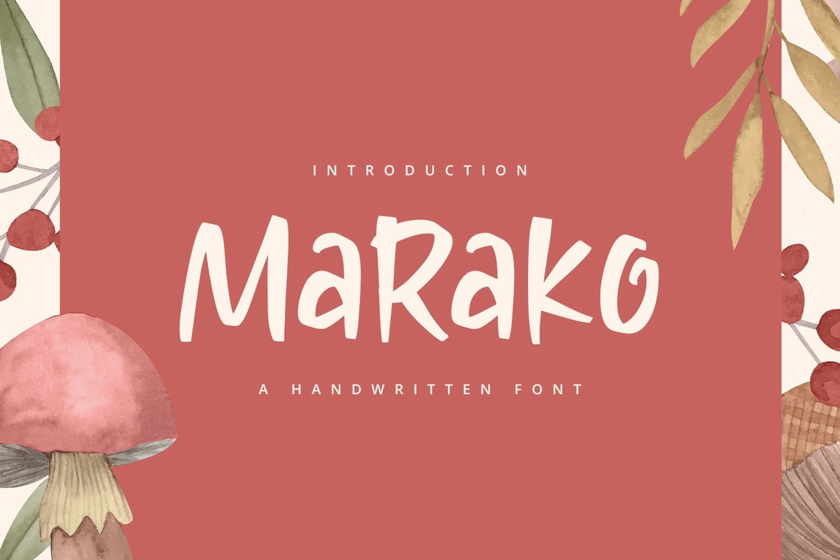 Beispiel einer Marako Regular-Schriftart