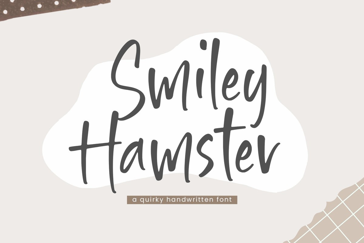 Beispiel einer Smiley Hamster Regular-Schriftart