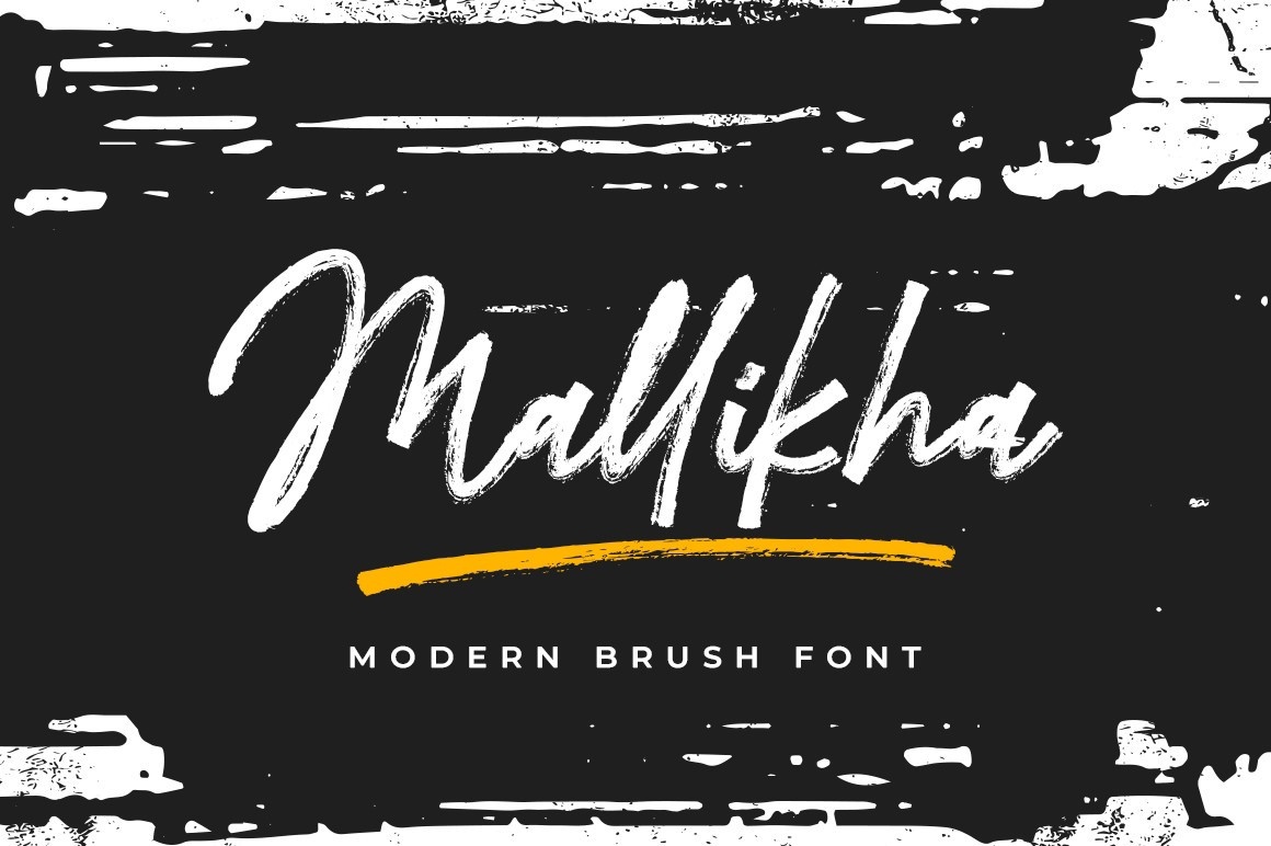 Beispiel einer Mallikha Brush-Schriftart