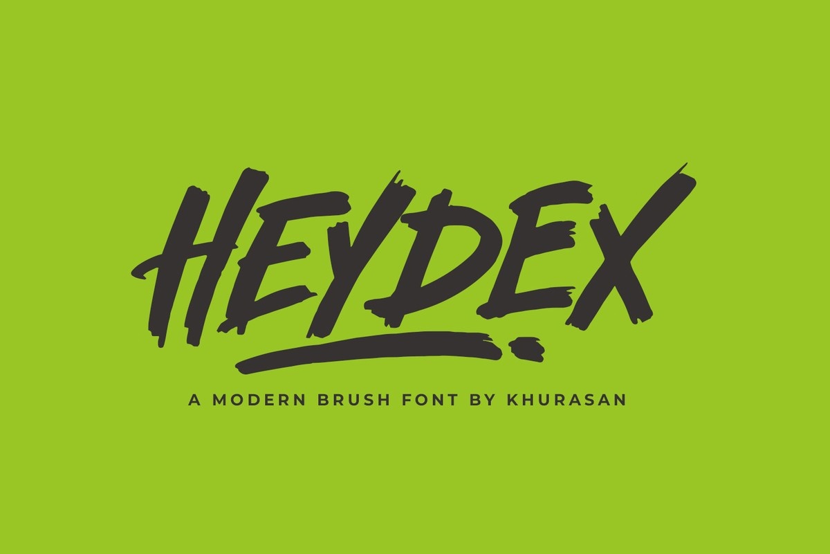 Beispiel einer Heydex-Schriftart