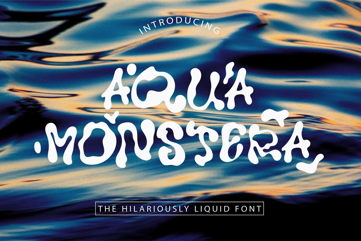 Beispiel einer Aqua Monstera-Schriftart