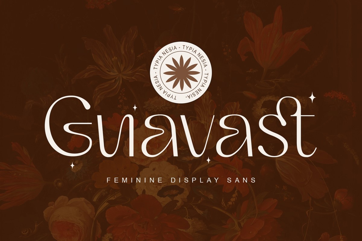 Beispiel einer Guavast-Schriftart