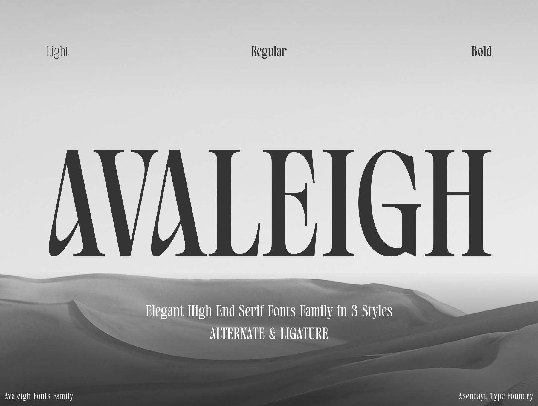 Beispiel einer Avaleigh-Schriftart