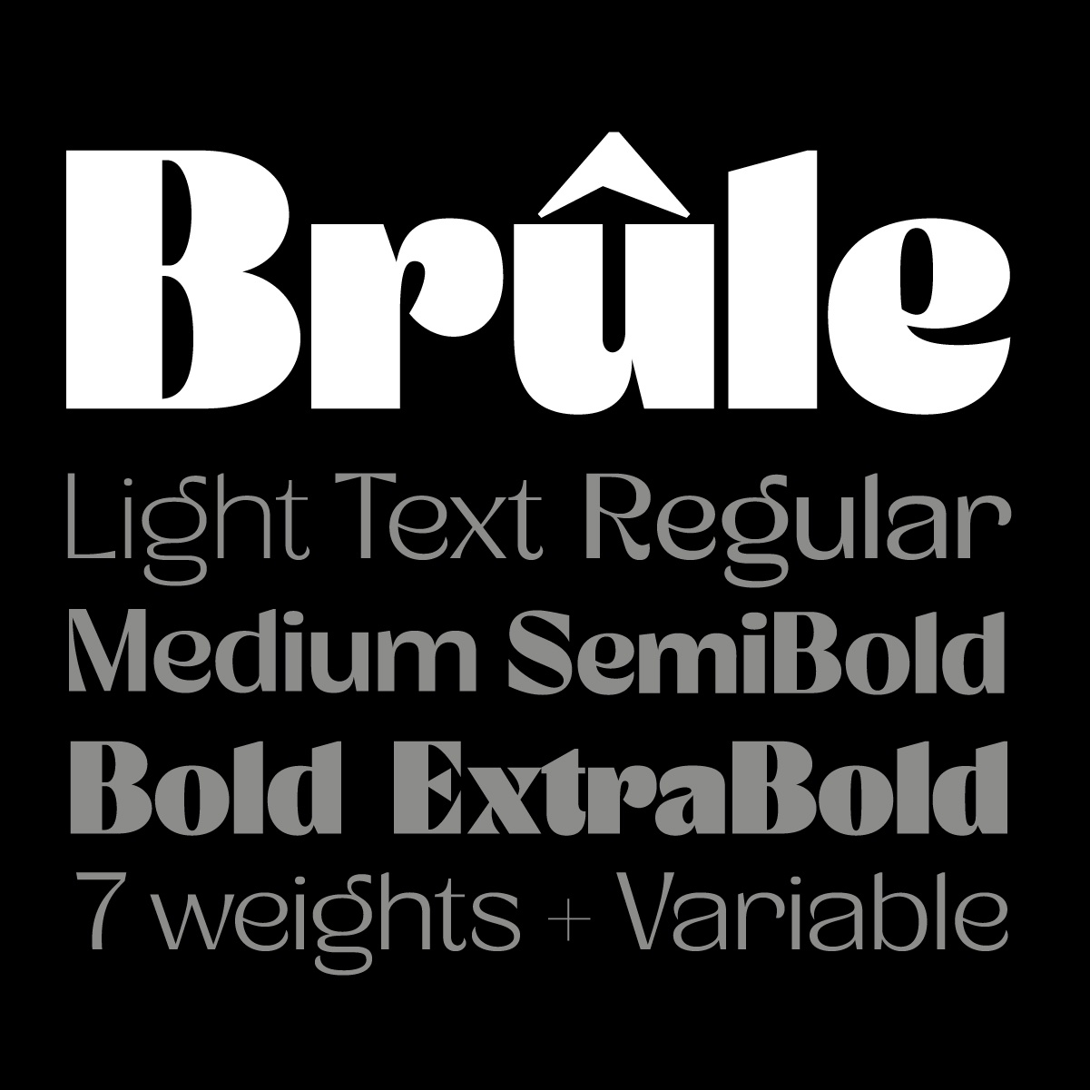 Beispiel einer Brule ExtraBold-Schriftart