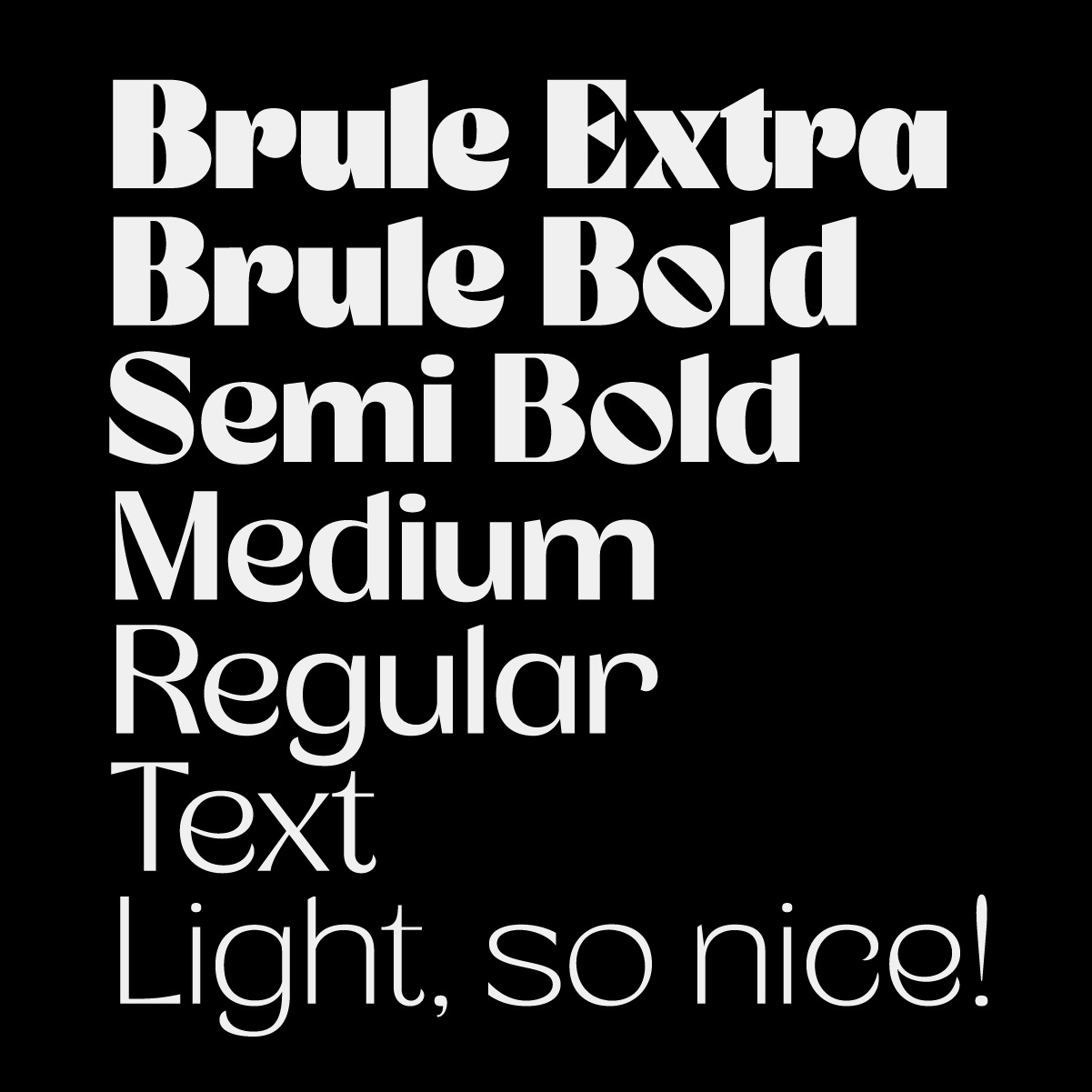 Beispiel einer Brule Text-Schriftart