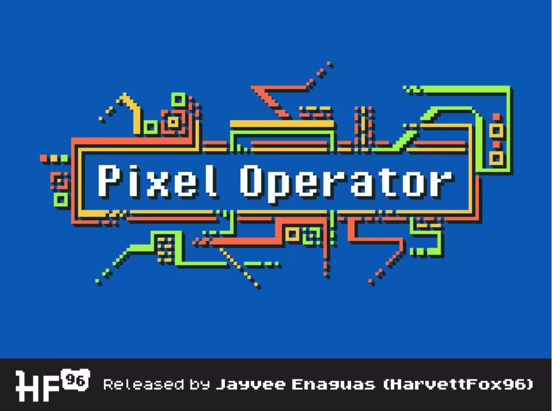 Beispiel einer Pixel Operator-Schriftart