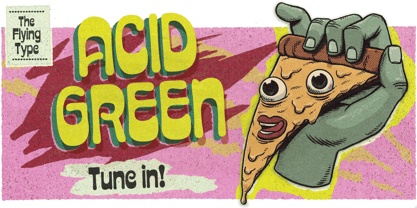 Beispiel einer Acid Green-Schriftart