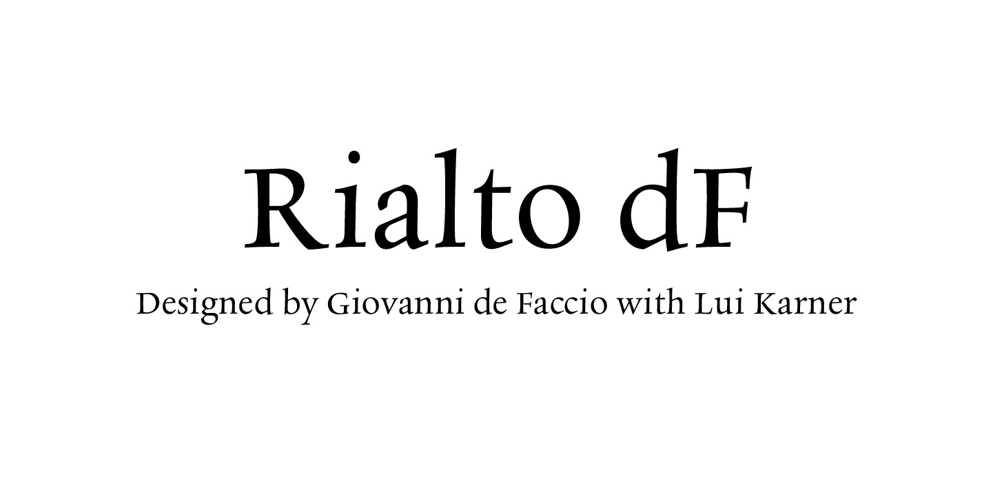 Beispiel einer Rialto dF-Schriftart