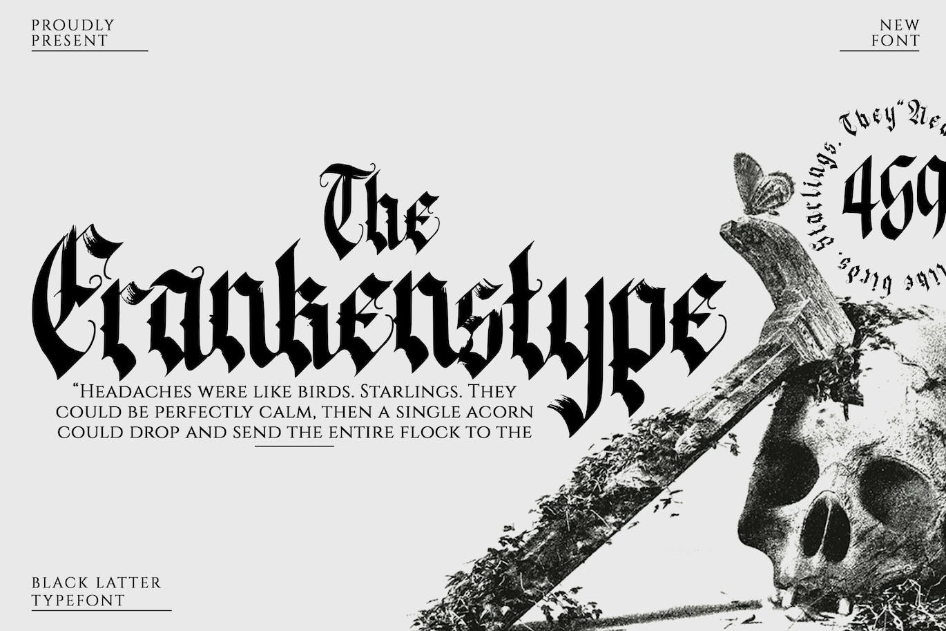 Beispiel einer The Frankenstype Regular-Schriftart