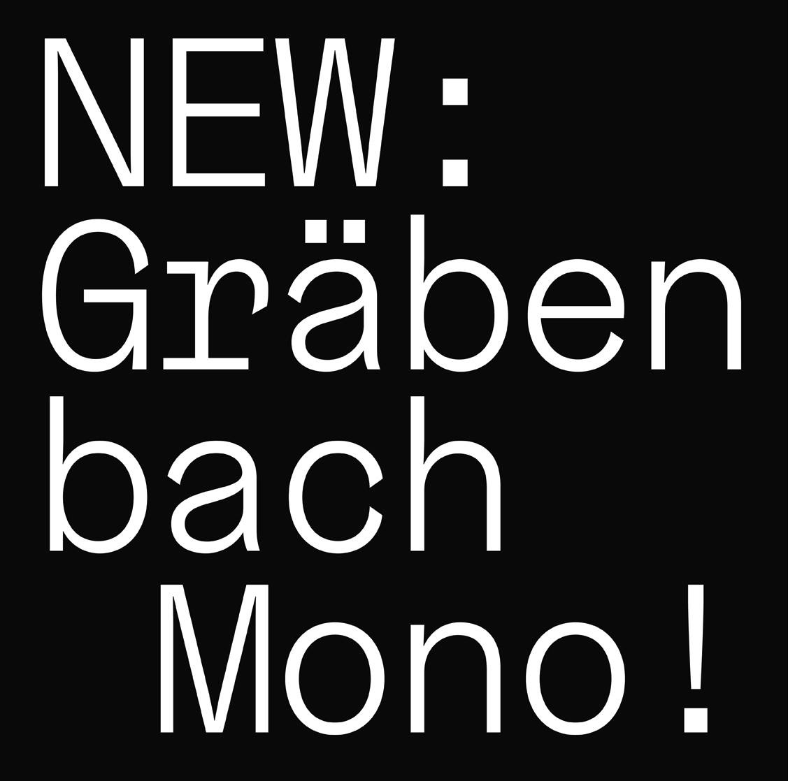 Beispiel einer Grabenbach Mono Light-Schriftart