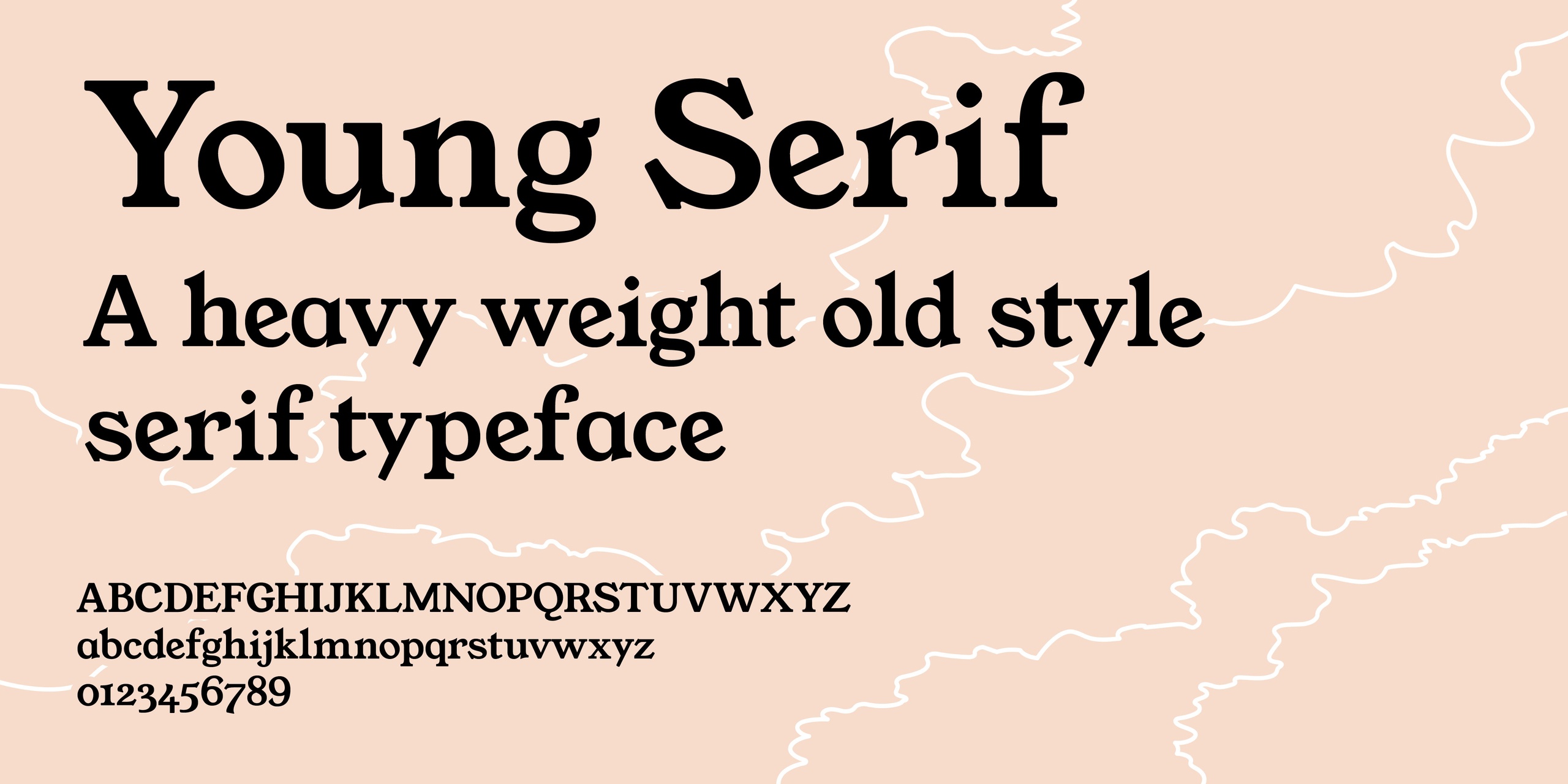 Beispiel einer Young Serif-Schriftart