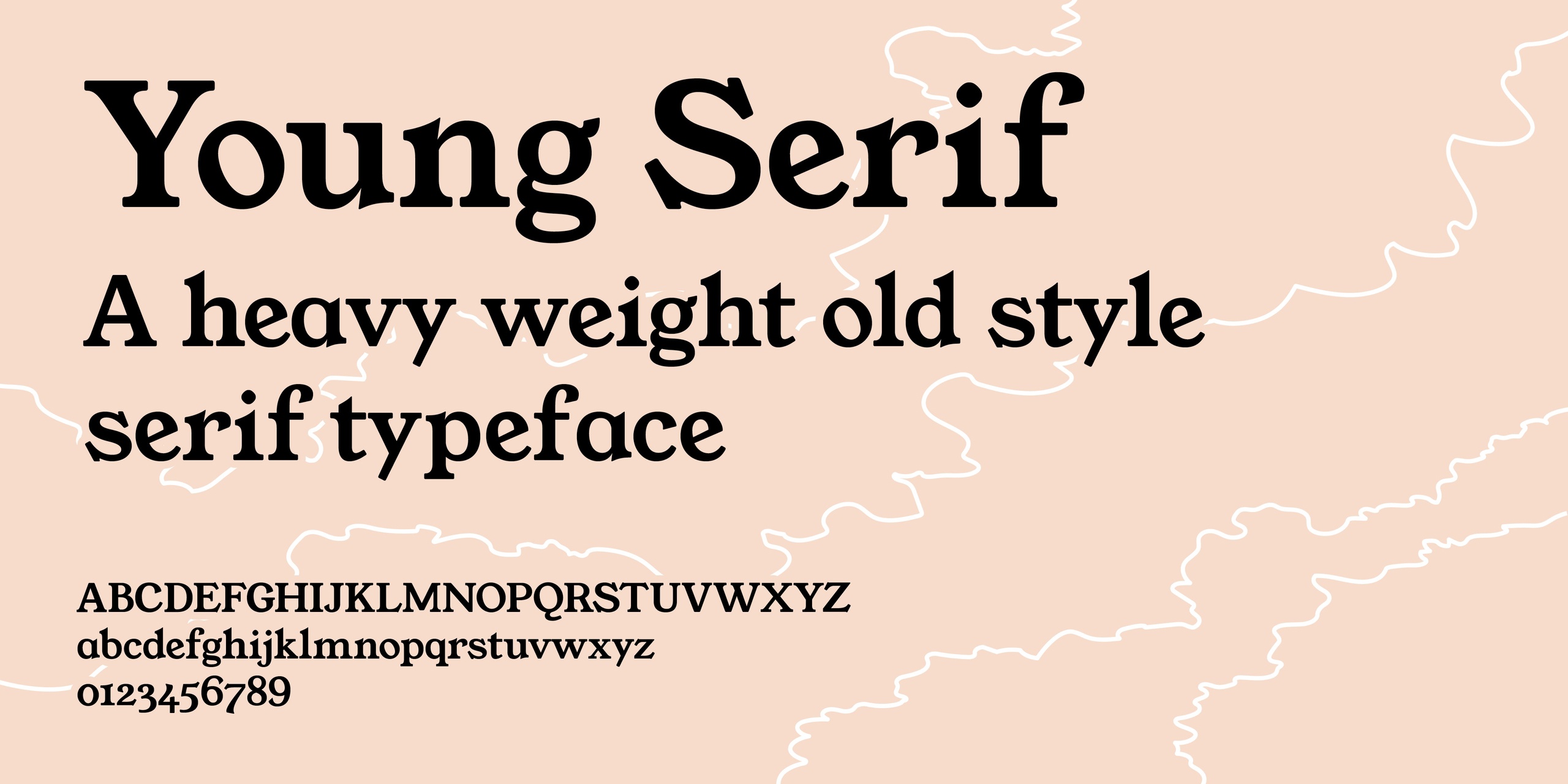 Beispiel einer Young Serif Regular-Schriftart